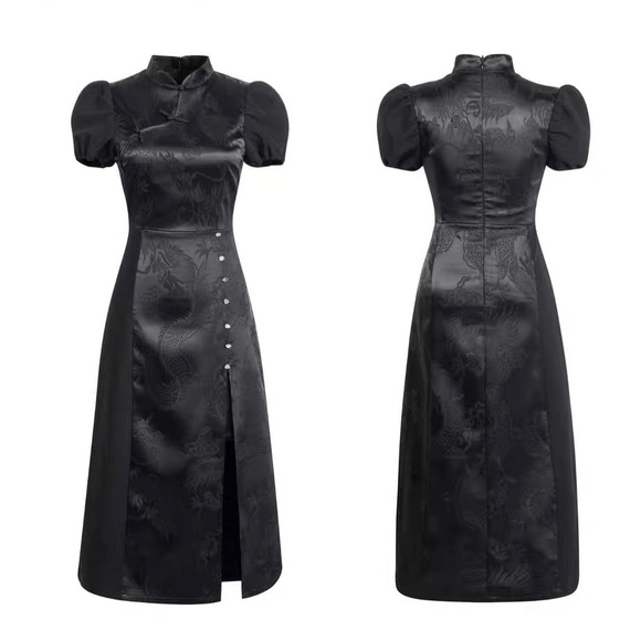 Vintage midi qipao dress - Picture 3 of 7